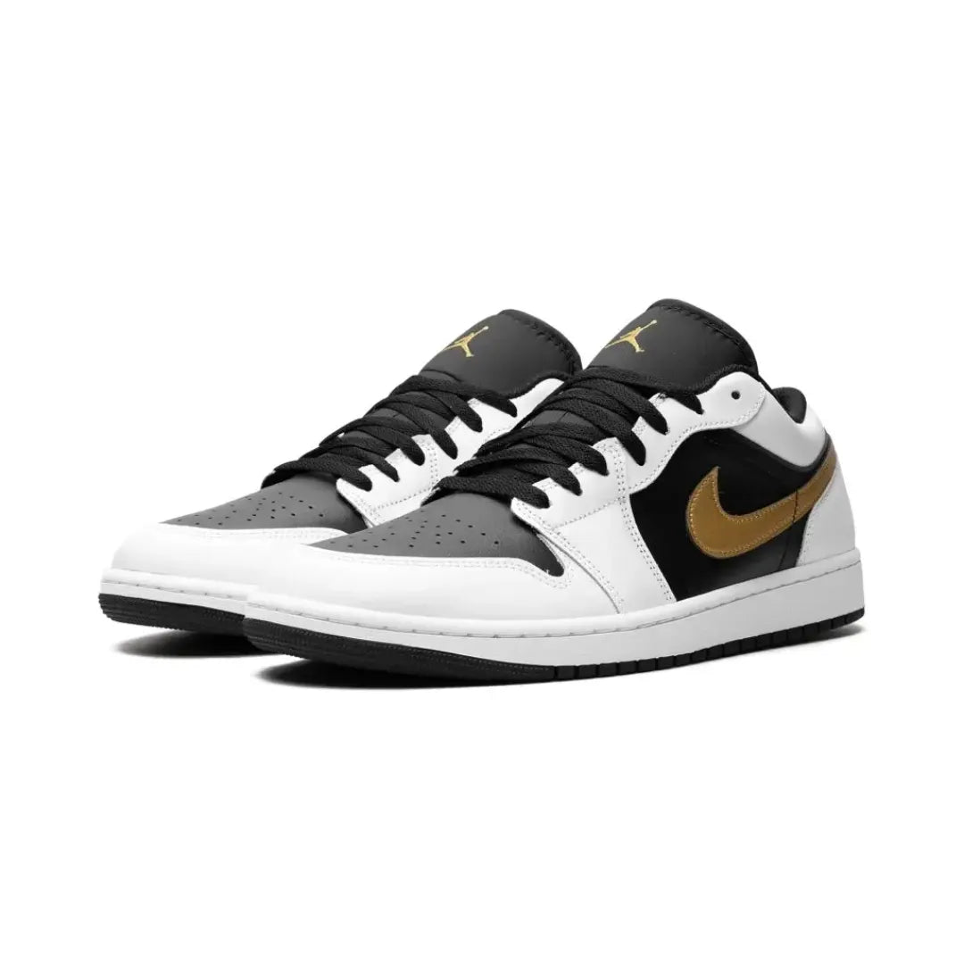 Air Jordan 1 Low — Blanc/Noir/Or