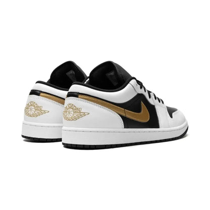 Air Jordan 1 Low — Blanc/Noir/Or
