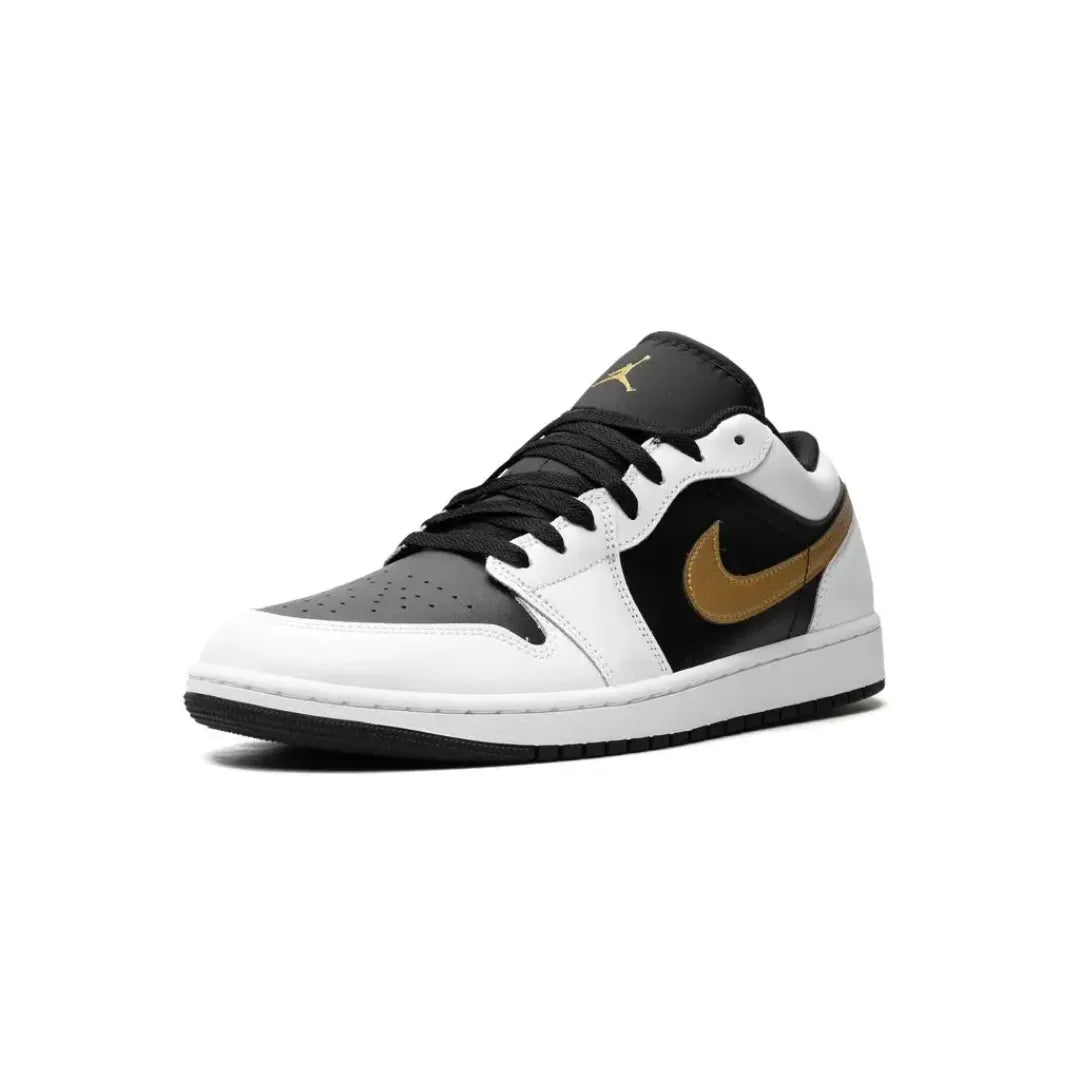 Air Jordan 1 Low — Blanc/Noir/Or